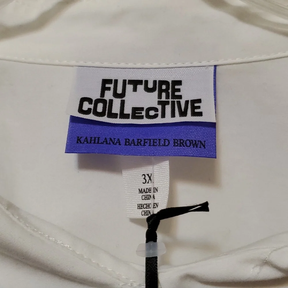 Women’s White Button-Down Shirt - Classic Oversized Button Front - Picture 11 of 16